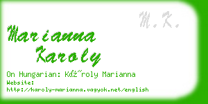 marianna karoly business card